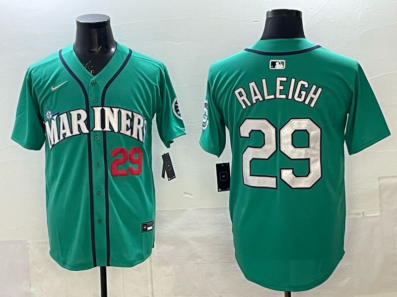 Men Seattle Mariners #29 Raleigh Green Game Nike MLB 2025 Jersey 004->seattle mariners->MLB Jersey